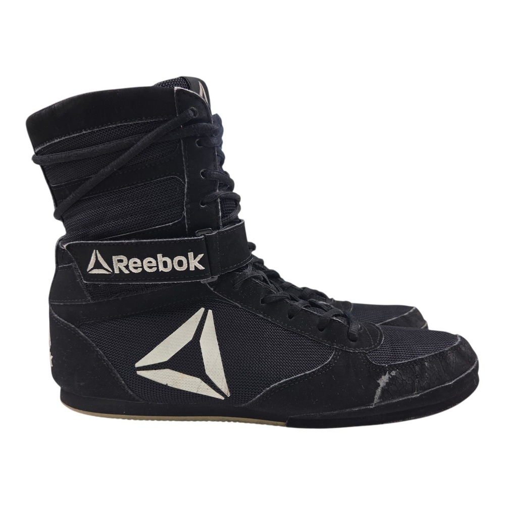 Reebok Boxing Boot Buck Size 10 Black White CN4738 High Top Shoes